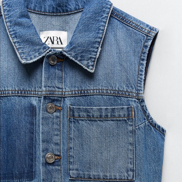 NWT Zara asymmetric denim dress - Picture 4 of 5